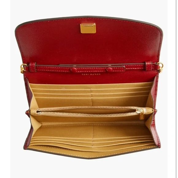 Tory Burch Robinson Leather Wallet on a Chain - Bricklane - Picture 7 of 10